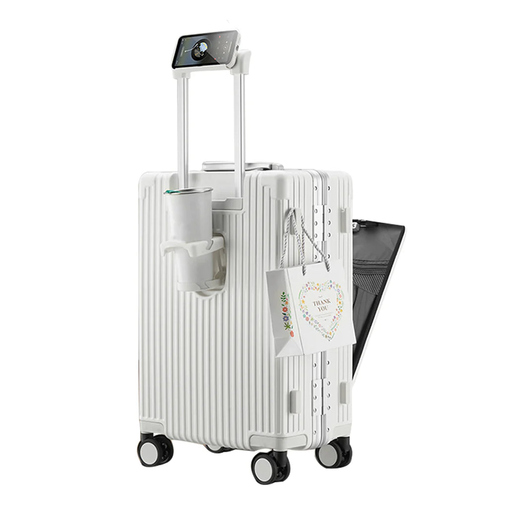 All-in-One Aluminum Spinner Carry-On Luggage