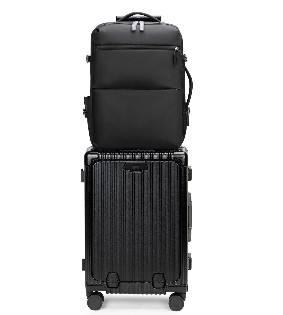 All-in-One Aluminum Spinner Carry-On Luggage