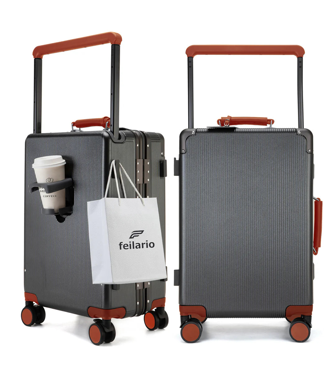 Aluminum Frame Wide Handle Spinner Luggage