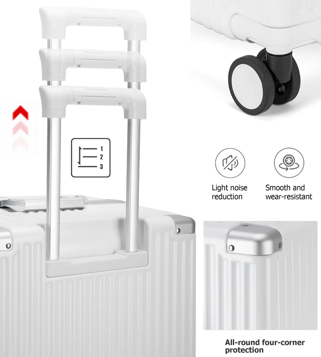 Super Large Aluminum Spinner Luggage Cup-Holder