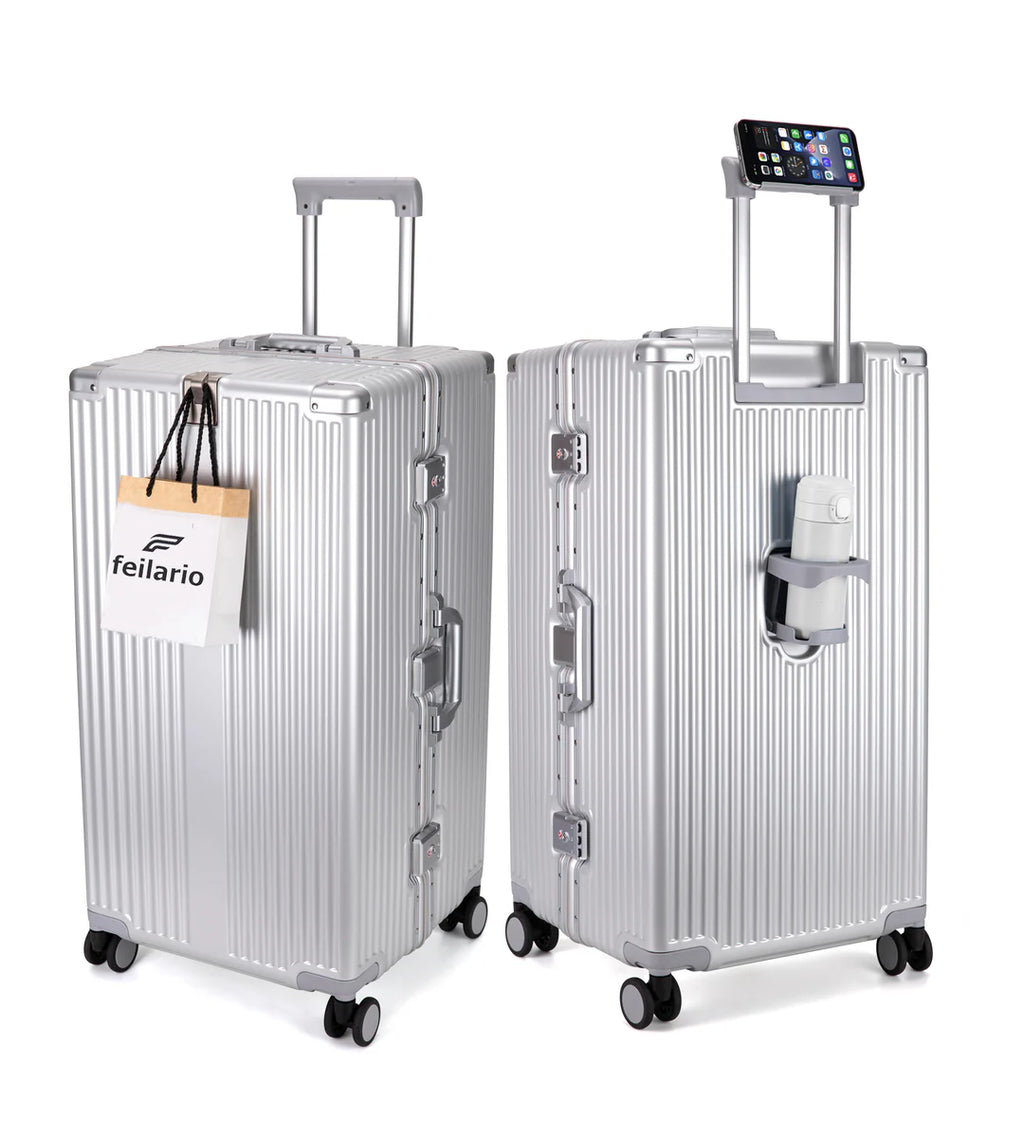 Super Large Aluminum Spinner Luggage Cup-Holder