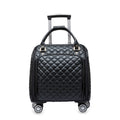 Leather Underseat Spinner Luggage