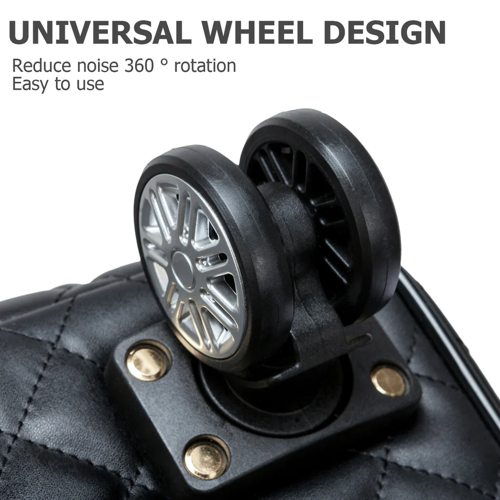 Leather Underseat Spinner Luggage